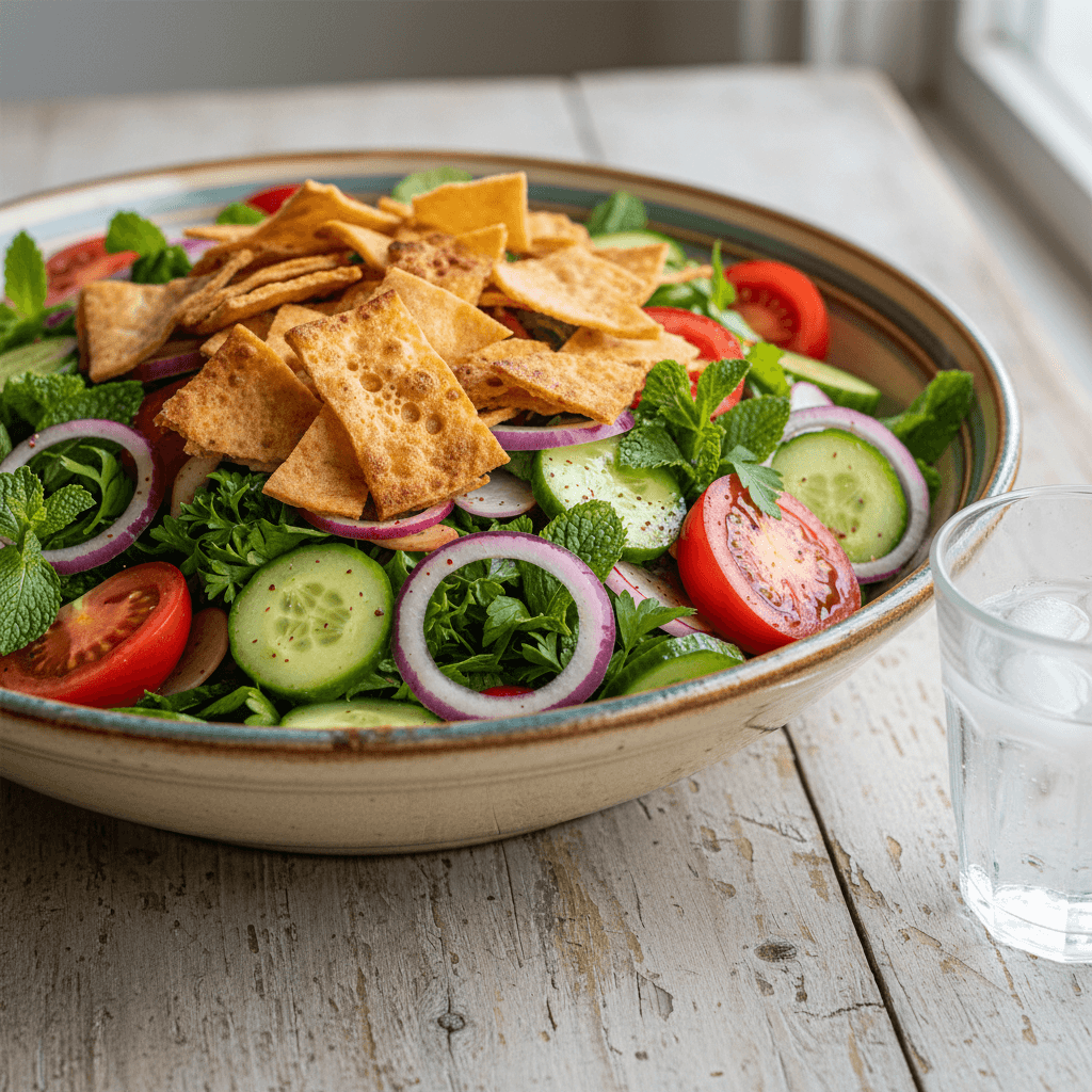 Fattoush Libanais aux Herbes Fraîches