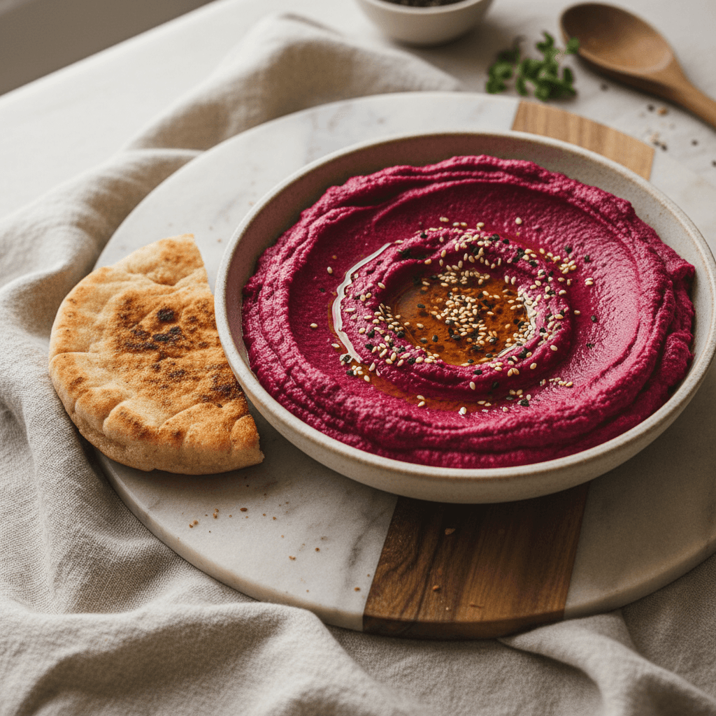 Houmous Betterave et Graines de Sésame