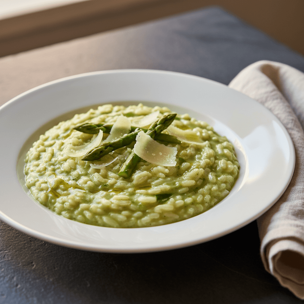 Risotto Crémeux aux Asperges Vertes et Parmesan