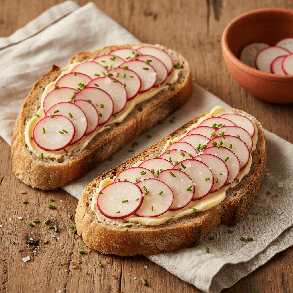 Tartines Créatives Radis Beurre et Herbes